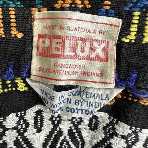 Vintage Pelux Handwoven Guatemalan Indian Boho Blanket vest - Picture 8 of 8